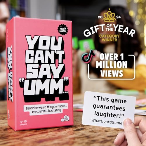 Big Potato You Can't Say UMM: A Party Game for Family and Adults, Fast-Paced Family Word Game, Must Have for Game Night, Bonus Content Included