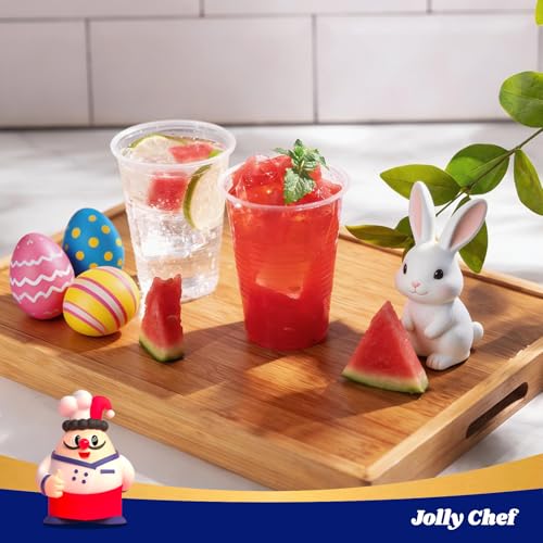 JOLLY CHEF 𝟔𝟎𝟎 𝐏𝐚𝐜𝐤 5 oz Clear Plastic Cups,5 Ounce Disposable Cups for Picnic, BBQ, Travel, Halloween, Christmas Parties and Events