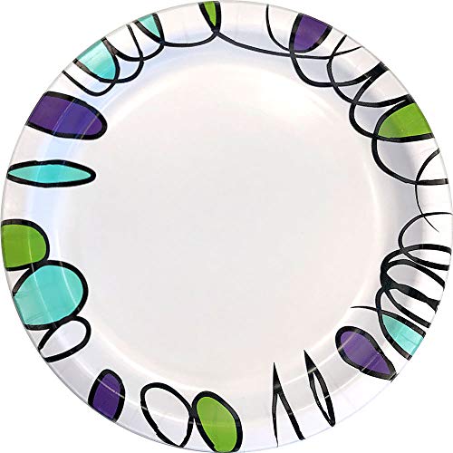 Basics Ultra Paper Plates, 6.87 Inch, Disposable, 600 Count (2 Pack of 300), Microwave-Safe, Soak Proof, Cut Resistant
