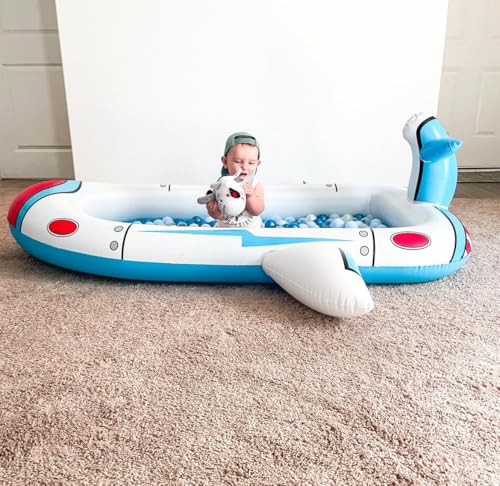 Kiddie Pool Splash Pad for Kids 68" x 38" x 21.5" | 3-in-1 Inflatable Sprinkler Pool for Toddlers Ages 3-8, Backyard Water Play Mat, Outdoor Summer Wading Pool for Boys & Girls