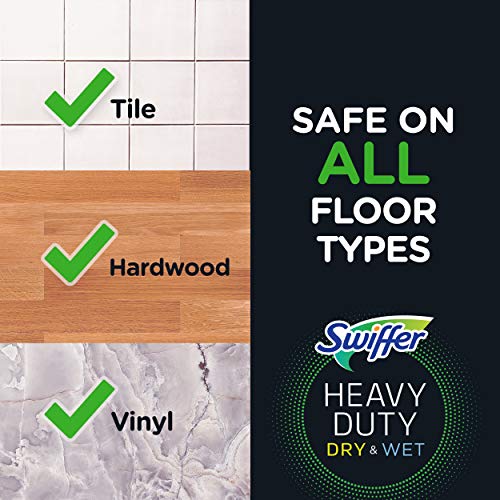 Sweep + Mop, Dry Pads Refill, Floor Cleaner for Dirt, Dust, Hair, Cleaning Cloths for Mopping Home, Bathroom, Kitchen, All Purpose Multi-Surface Floor Wipes, Heavy Duty, Pet, 32 Count