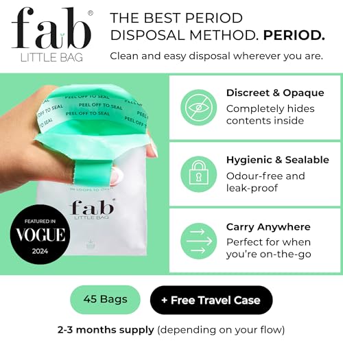 Fab Little Bag Starter Plus Pack - 45 Sanitary Disposal Bags Plus Recyclable Refill Pack for Out and About (45 Pack)