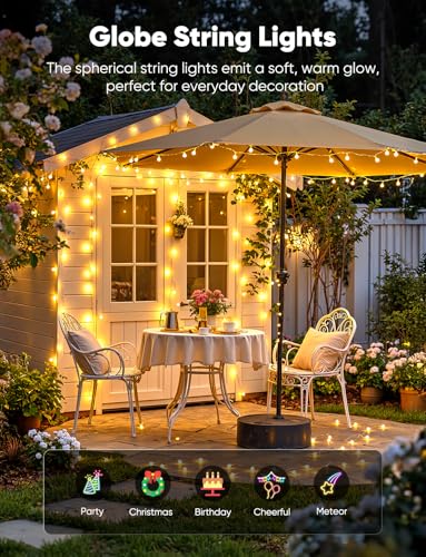 Minetom Globe String Lights, 33 Feet 100 Led Fairy Lights Plug in