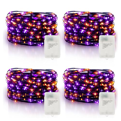 4 Pack Halloween Timer Fairy Lights Battery Operated Twinkle Lights