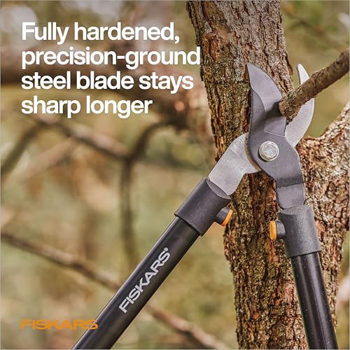 Fiskars 28" Loppers for Tree Trimming, Heavy Duty, Rust-Resistant Sharp Bypass Steel Blade Loppers, Branch Cutter up to 1.5" Diameter Cut Capacity, Shock-Absorbing Handle, Garden Tools