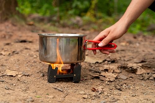 Coghlan's Emergency Stove - Lightweight, Portable Camping Stove for Backpacking, Survival, and Outdoor Cooking - Foldable Design with 24 Fuel Tablets Included (Compact for Travel and Storage)