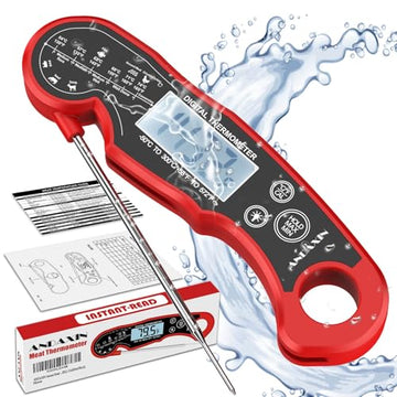 Meat Thermometer Digital for Grilling and Cooking - Andaxin Waterproof Ultra-Fast Instant Read Food thermometers with Backlight & Calibration