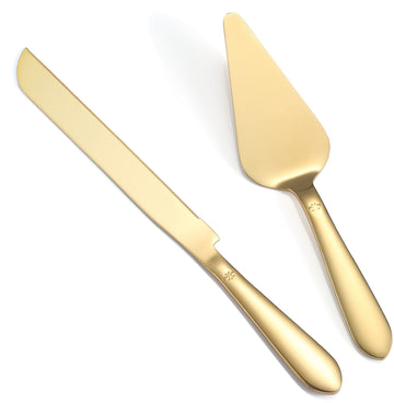 Cake Cutting Set for Wedding, Elegant Cake Knife and Server Set with Thickened Stainless Steel Rounded Edges, Cake Cutter Pie Spatula