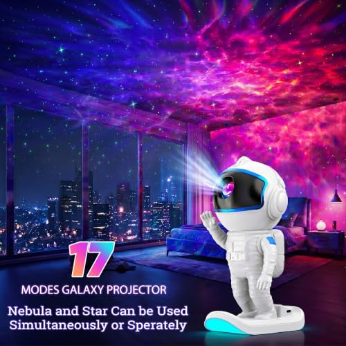 Astronaut Galaxy Projector, Star Night Light for Kids Bedroom