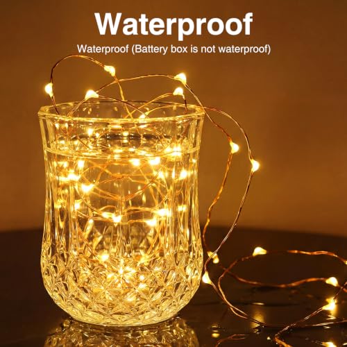 litogo 4 Pack Fairy Lights Battery Operated with Timer, 10FT String Lights