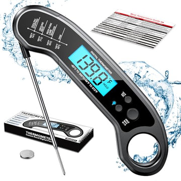 Meat Thermometer Digital, Instant Read Meat ThermometerI for Grill and Cooking, Waterproof Food Thermometer for Kitchen and Outside, BBQ, Turkey