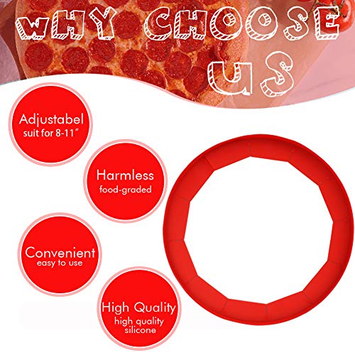 Adjustable Silicone Pie Crust Shields - Baking Protectors Cover Ring Fits 8-11.4 Inch Pies