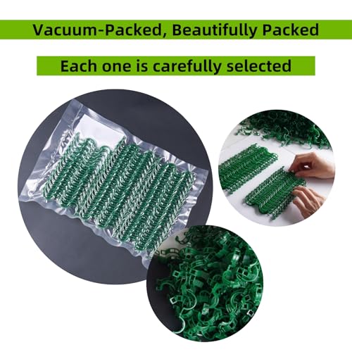 CIQIYO® 100 Pcs Plant Support Clips,Plastic Clips for Securing Plants,Tomato Vine Clips,Plant Fixing Clips,Garden Clips for Climbing Plants,Grape and Vine Vegetables (100, Green)