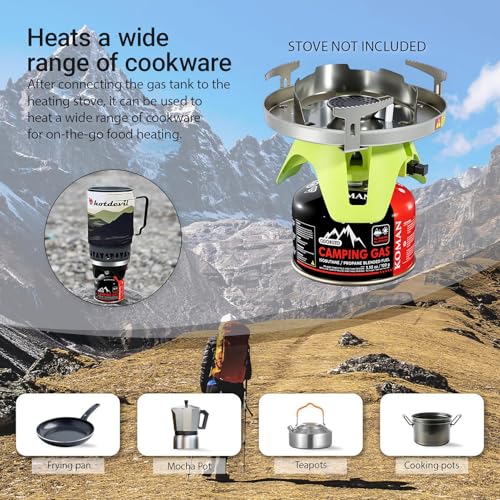 KOMAN Isobutane Fuel Canister 230 Gram Camping Stove Fuel Butane Propane Blend Camping Fuel Gas Canister Backpacking Fuel Light-Weight Compact Camping Fuel (4 Pack)
