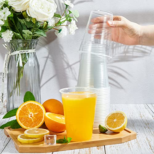 Lilymicky 260 Pack 16 oz Clear Plastic Cups, Cold Disposable Plastic Drinking Cups for Parties, Picnic, BBQ, Travel, and Events