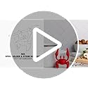 OTOTO Gracula Garlic Crusher, Garlic Mincer, Also for Ginger, Nuts, Chili, Herbs - Twist Top Mincer & Easy Squeeze Manual Press Peeler, Goth Gifts