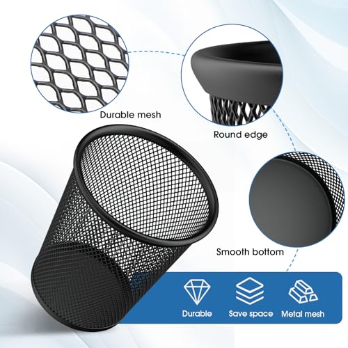 MaxGear Pen Holder for Desk, Premium Mesh Metal Pencil Holder Pen Cup Marker Organizer Makeup Brush Holders