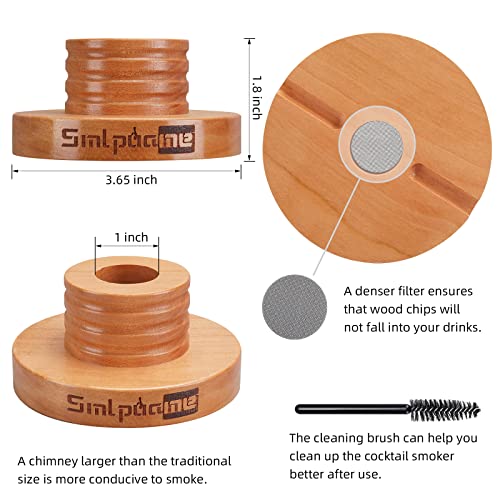 Cocktail Smoker Kit, Old Fashioned Smoker Kit for Bourbon Whiskey Drink, Smoker Infuser Kit with 4 Flavors Wood Chips, Birthday for Husband, Men, Dad