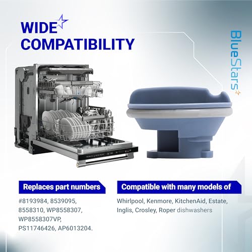 BlueStars 8558307 Dishwasher Dispenser Cap - Ultra Durable Rinse Aid Cap Compatible with Whirlpool Kenmore Dishwashers - Replaces WP8558307 8193984 8539095 PS11746426 AP6013204