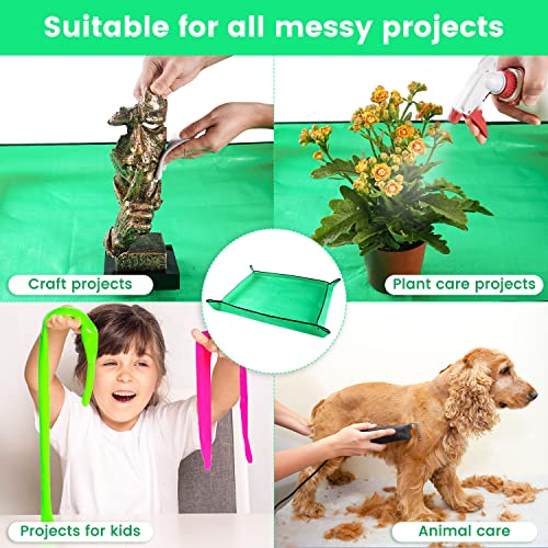 39.5" X 31.5" Large Repotting Mat for Indoor Plants Transplanting and Dirt Control Portable Potting Tray Plant Gifts for Plant Lovers Gardening Gifts for Women & Men