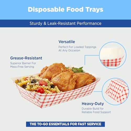 Karat Paper Food Trays Disposable [3 LB - 500 ct] Sturdy Food Boats, Leak Resistant | Ideal for Snacks, Nachos and Finger Foods