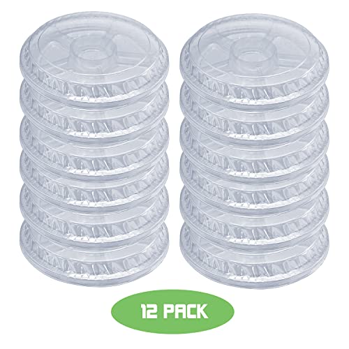 Tiaiidi 12 Pack Plastic Appetizer Trays with Lids,Disposable Compartment Serving Platters,6 Sectional Catering Trays for Serving Food