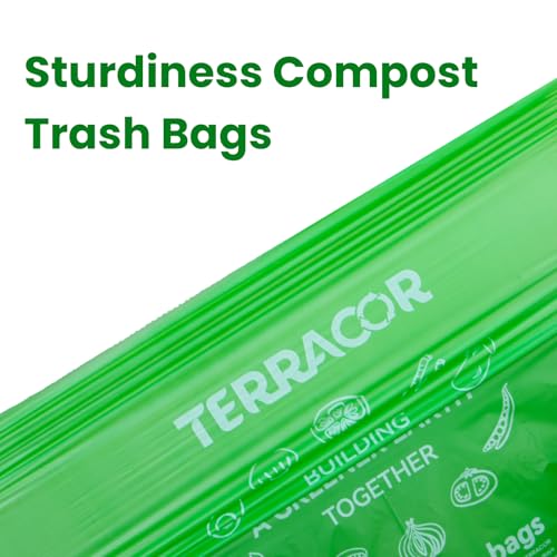 3 Gallon Compostable Food Scrap Bags, 100 Bags Compost Bags for Countertop Bin, BPI Certified and Meet The ASTM D6400 Standard