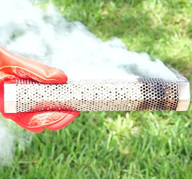 LIZZQ Premium Pellet Smoker Tube 12" (Set of 2) - 5 Hours of Billowing Smoke, Hot or Cold Smoking, for Any Grill or Smoker, An Easy and Safe Way to Provide Smoking, Free eBook Grilling Ideas & Recipes