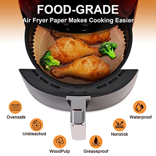 Air Fryer Liners for Ninja Air Fryer, 100 Pcs Disposable Paper Liner for most 4-8QT AirFryer