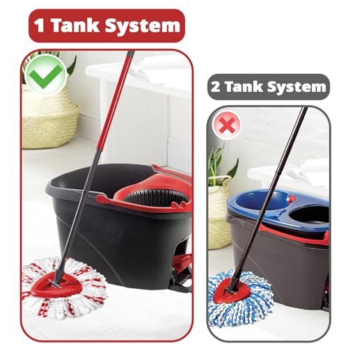 [2026 New Version] Mop Head Replacement - 40% More Cleaning Power, 3 Pack Spin Mop Replacement Head for Easy Wring 1-Tank System, Easy Cleaning, Microfiber and Machine Washable