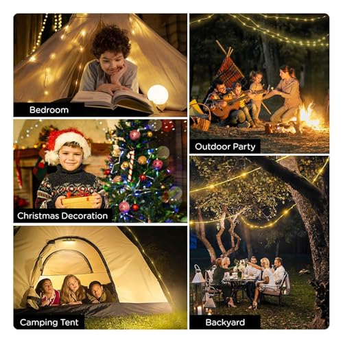 OGERY Camping String Lights 4 in 1, 32.8FT Quick Storage 8 Modes Protable