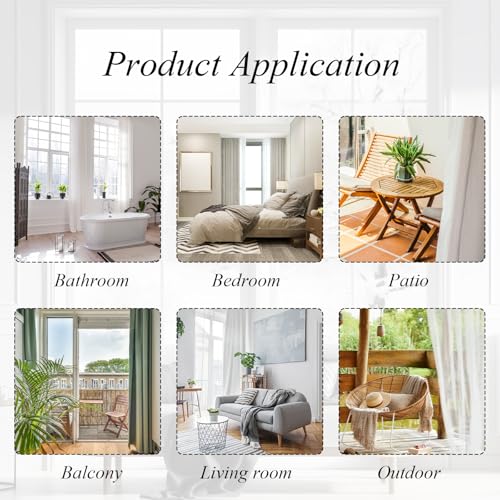 Tifanso Beige Magnetic Curtain Tiebacks - 4pcs Decorative Curtain Tie Backs, No Drill Closure Drapery Tiebacks Holdbacks, Boho Drapes Straps Ropes for Bedroom, Bathroom, Farmhouse Decor