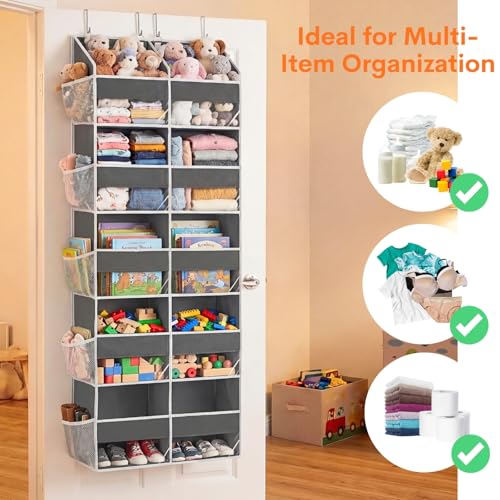 5-Tier Over Door Organizer, 10-Compartment Wide Storage Rack