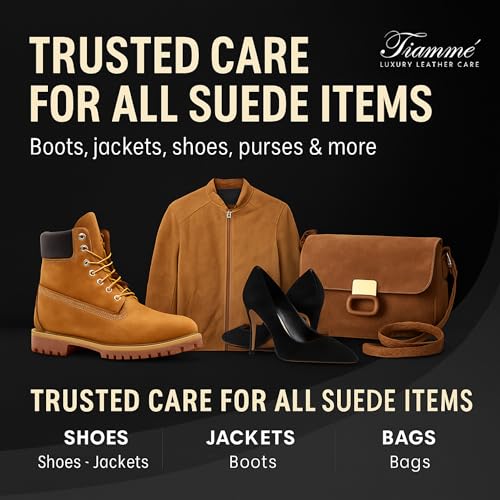 Fiamme Suede and Nubuck Cleaning Kit - Complete Brass & Nylon Brush Set, Suede Eraser for Shoes, Jackets, Boots, Handbags