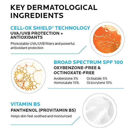 La Roche-Posay Anthelios Melt-In Milk Sunscreen SPF 100, Sunscreen For Body & Face, Broad Spectrum SPF + Antioxidants, Oil Free, For Sun Sensitive Skin, Oxybenzone Free