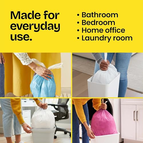 Glad Medium Trash Bags, 8 Gallon, Febreze Fresh Clean Garbage Bags, With Odor Control and Drawstring, 80 Count