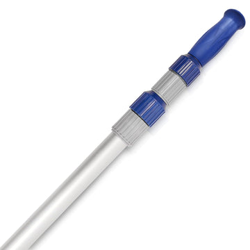 Poolvio 15 FT Telescopic Pool Pole - Adjustable 3 Piece Aluminum Pool Skimmer Pole for Pool Cleaning Skimmer Nets Vacuum Heads & Brushes