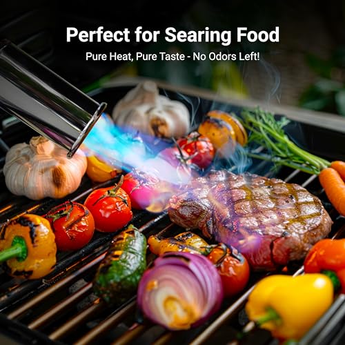 ThermoMaven Powerful Propane Torch, Kitchen Cooking Culinary Torch Lighter, Adjustable Blow Torch for Sous Vide Searing Steak, BBQ, Grill, Campfire Charcoal Starter, Gas Welding Kit(Tank Not Included)
