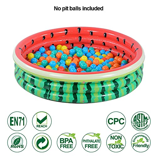 Kiddie Pool, Watermelon Hamburger Ice Cream Inflatable Pool, Water Pool in Summer, Pit Ball Pool of 45 Inches