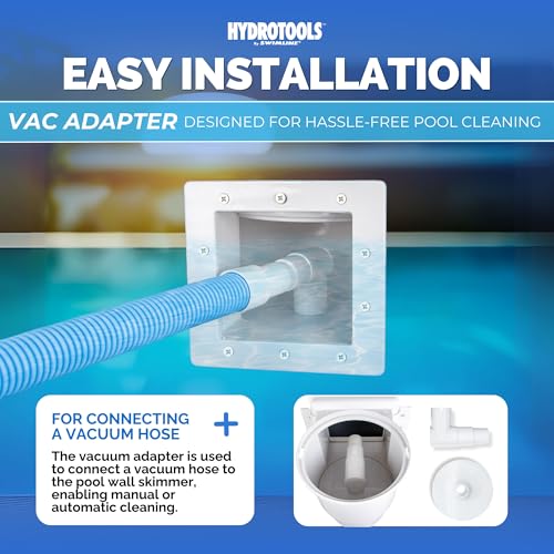 Swimline HYDROTOOLS Standard ABS Thru-Wall Skimmer Kit, White - Includes Return Fitting and Vacuum Plate, Maintenance Accessories for Above Ground and Backyard Deck Swimming Pools