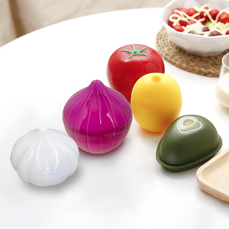 Vegetable and Fruit Storage Containers for Refrigerator, Tomato and Onion Storage, Food Storage Containers with Lids, Pack of 2