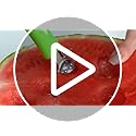 OLESBUR Premium Watermelon Cutter - 3 in 1 Watermelon Cutter Slicer Tool - Foldable Watermelon Slicer - Fruit Cutter for Kitchen Gadgets - Stainless Steel Watermelon Knife - Melon Baller Scoop