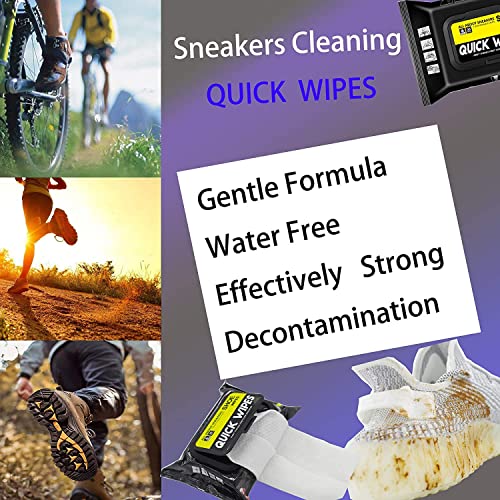 mygezi 2 Pack 60 Pcs Shoe Sneaker Wipes Cleaner Quick Wipes Disposable Travel Portable Removes Dirt, Stains
