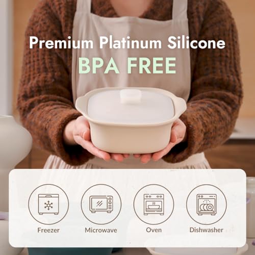 Silicone Multi-Steamer Made in Korea Microwave Steamer for Cooking & Reheating BPA-Free Flexible & Durable (Bijou Beige, 20.29 fl oz)