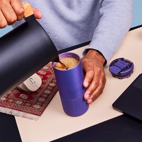 BrüMate Strova 18oz 100% Leakproof Insulated Coffee Mug | Ceramic-Lined Interior | Built-In Silicone Sleeve for Travel | Locking Flip Lid (Sage)