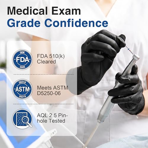 Schneider Vinyl Synthetic Exam Gloves, 4 Mil, Latex Free Disposable Gloves for Medical, Cooking, Cleaning, and Food Prep