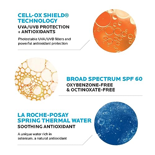 La Roche-Posay Anthelios Melt-In Milk Sunscreen SPF 60, Sunscreen For Body & Face, Broad Spectrum SPF + Antioxidants, Oil Free, Lightweight & Fast Absorbing, Oxybenzone Free