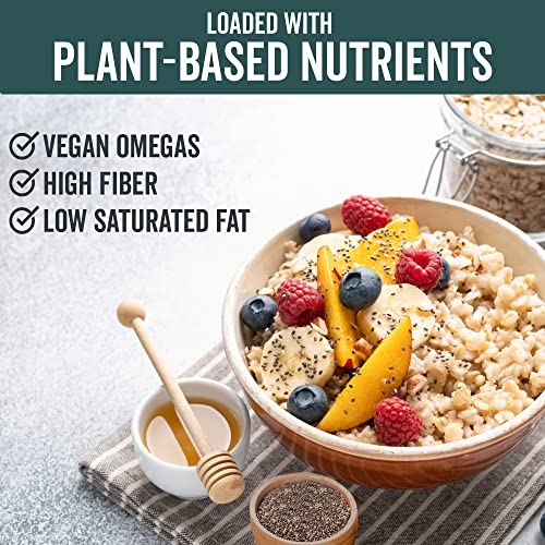 Viva Naturals Organic Chia Seeds, 2 lb, 32 Oz – Plant-Based Omega-3 and Vegan Protein, Gluten Free & Non-GMO, Perfect for Smoothies, Salads & Chia Pudding