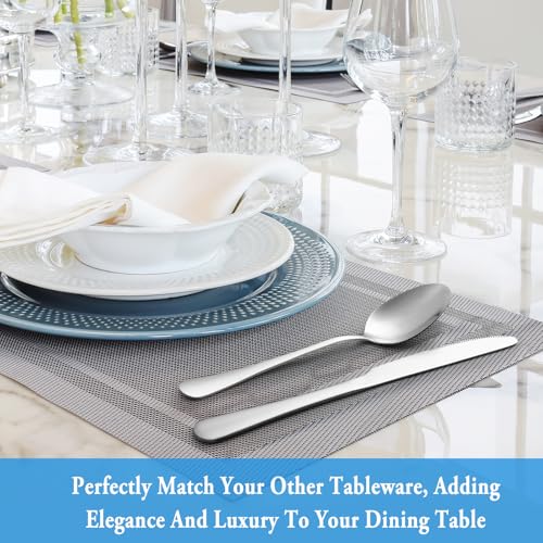 Teaspoon Set,16 Piece 6.7" Spoons Silverware, Premium Food Grade Stainless Steel Tea Spoons, Durable Small Spoon, Good Teaspoons, Kitchen Dessert Spoon Set, Mirror Finish & Dishwasher Safe