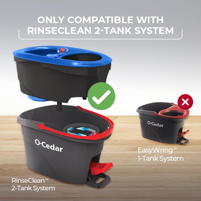 O-Cedar EasyWring RinseClean Spin Mop Microfiber Refill, 1-Pack, Blue